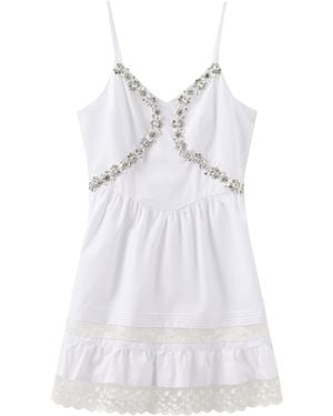 Marissa Chiara Diamond Strap Dress - White