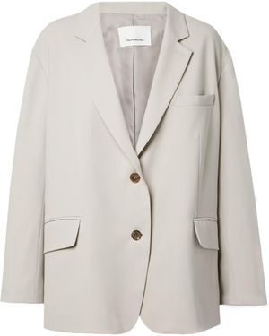Frankie Shop Bea Single-Breasted Oversized Blazer - White