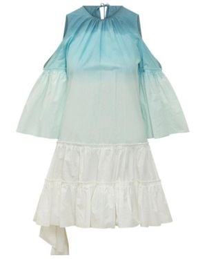 JW Anderson Jw Anderson Dip Dye Ruffle Dress - Blue