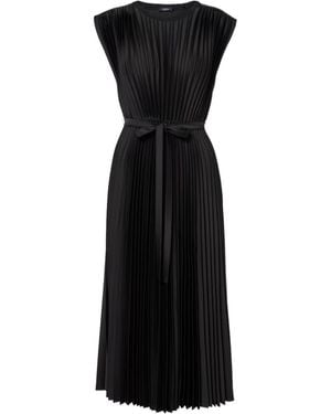 JOSEPH Pleated Midi Dress - Black