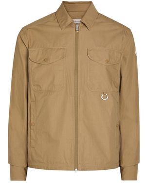 Moncler Cotton Shirt Jacket - Brown