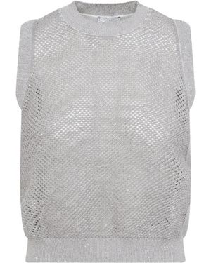 Peserico Open-Knit Vest - Grey