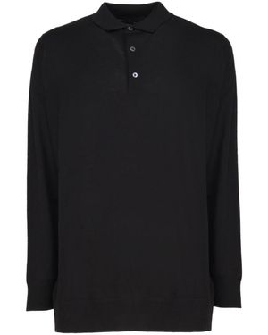 Loro Piana Long Sleeve Polo Shirt - Blue