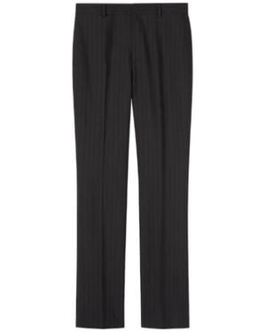 Gucci Pinstripe Wool Jacquard Pants - Black