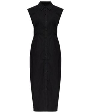 Rag & Bone Buttoned Shirt-Style Midi Dress - Black