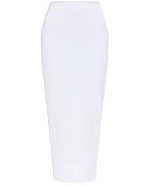 Balmain Patterned Midi Skirt - White