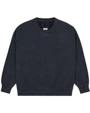 Visvim Distressed Crew-Neck Sweatshirt - Blue