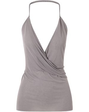 Rick Owens Draped Top - Gray