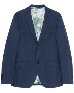 Etro Single-Breasted Blazer - Blue