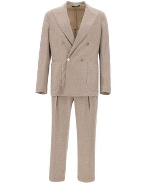 Briglia 1949 Long-Sleeved Suit Jacket And Trousers Set - Natural