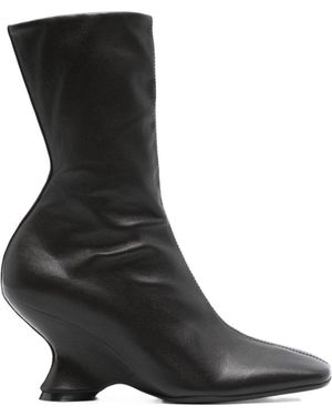 Dries Van Noten Wedge Heel Boots - Black