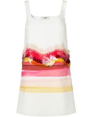 Fendi Poplin Dress With Sequins - White