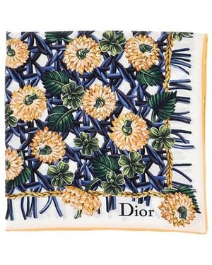 Dior Patterned Scarf - Blue