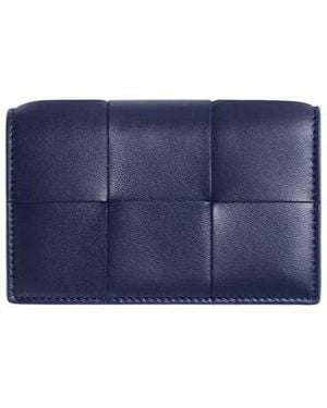 Bottega Veneta Cassette Business Card Case - Blue