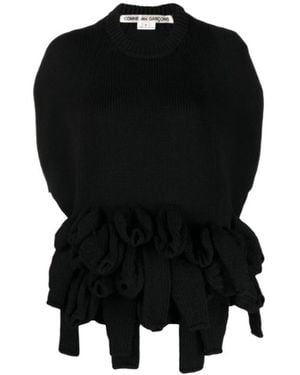 Comme des Garçons Layered-Detail Crew-Neck Sweater - Black