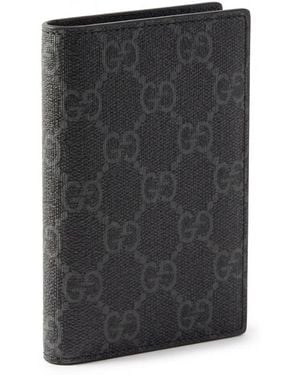 Gucci Gg Emblem Bi-Fold Card Case - Grey