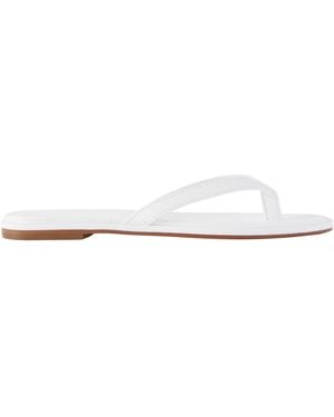 Aeyde Leather Flip Flops - White
