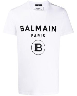 Balmain Logo Printed T-Shirt - White