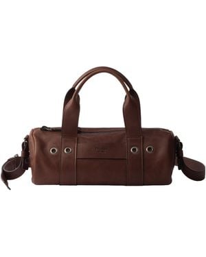 Prada Route Large Leather Top-Handle Bag - Brown