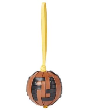 Fendi Ff Sphera Leather Charm - White
