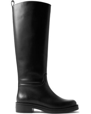 Stuart Weitzman Celia Riding Leather Knee Boots - Black