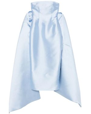 Solace London Renee Strapless Midi Dress - Blue
