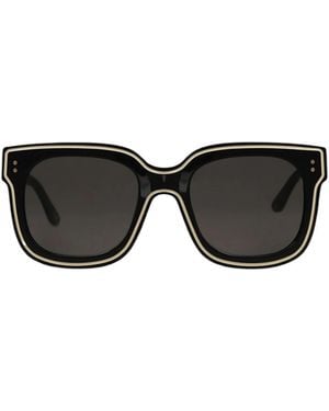 Marni Two-Tone Rectangular Plastic Frame - Black