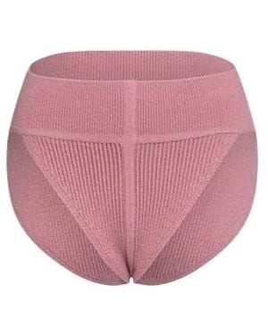 Rick Owens High-Waisted Ribbed Knit Briefs - Pink