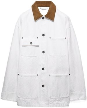 Prada Long-Sleeved Casual Jacket - White