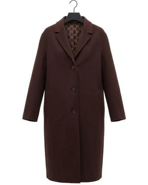 Gucci Belted Button-Up Coat - Red