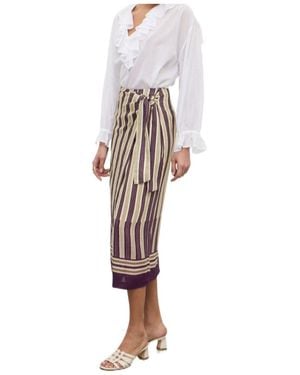 Ottod'Ame Mid-Length Sarong Skirt - White