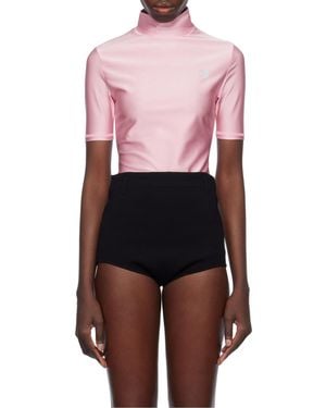 Coperni High Neck Fitted Top - Pink