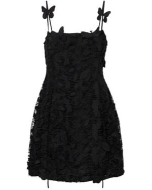 Blumarine Embroidered Lace Minidress - Black