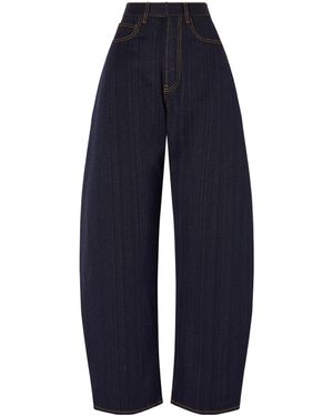 Alaïa Alaïa Azzedine High Waist Barrel Leg Jeans - Blue