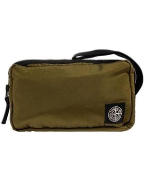 Stone Island Logo Patch Waist Bag - Green