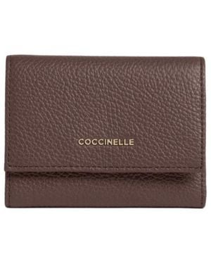 Coccinelle Flap Compact Wallet - Brown