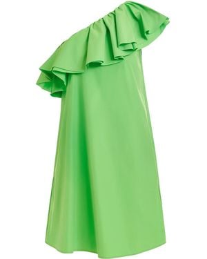 Essentiel Antwerp Asymmetrical Ruffled Dress - Green
