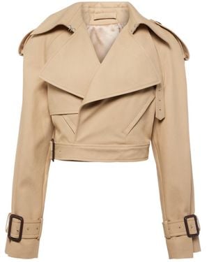 Wardrobe NYC Cropped Lapel Jacket - Natural