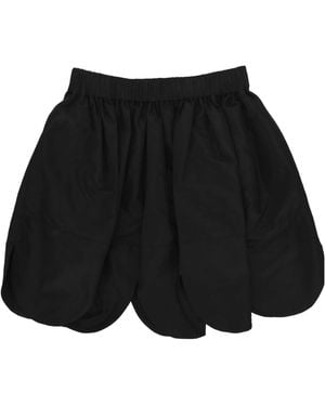 Simone Rocha Petal-Hem Elasticated Waistband Mini Skirt - Black