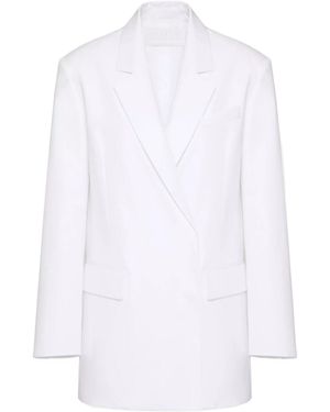 Valentino Double-Breasted Long-Sleeved Jacket - White