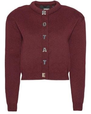 ROTATE BIRGER CHRISTENSEN Firm Knit Cardigan - Red