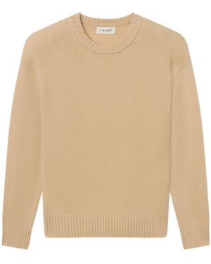 FRAME Crew-Neck Knit Sweater - Natural