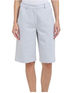 Brunello Cucinelli Belt Loop Shorts - Grey