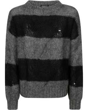 Dondup Striped Sweater - Black