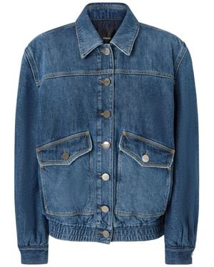 Pinko Denim Bomber Jacket - Blue