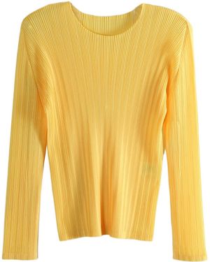 Pleats Please Issey Miyake Pleats Please Issey Miyake Rib Pleats January Shirt - Yellow