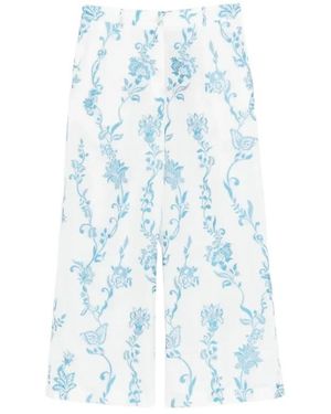 Etro Floral Trousers - Blue