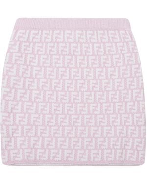 Fendi Ff Skirt - Pink