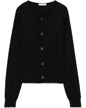 Lemaire Fine-Knit Cardigan - Black