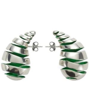Bottega Veneta Bijoux Spiral Earrings - Green